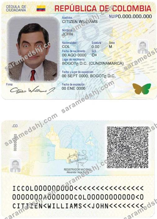 Colombia ID template in PSD format, fully editable (2020 – present) (1)